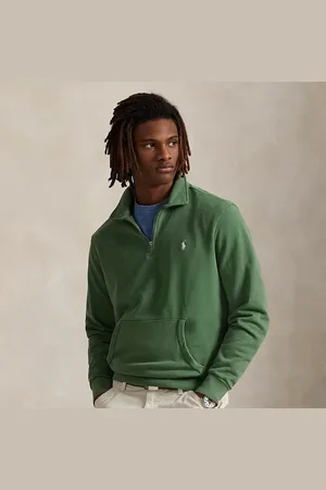 Ralph Lauren Sweat demi-zippé en coton bouclé