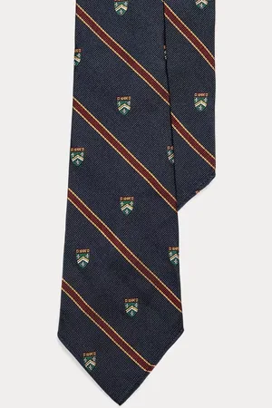 Ralph Lauren Cravate club vintage en reps de soie