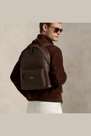 Ralph Lauren Sac à dos en cuir chagrin