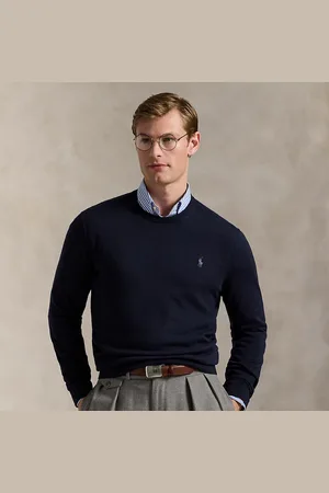 Ralph Lauren Pull col rond en coton et cachemire