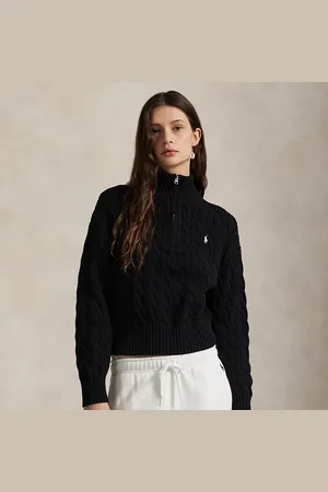 Ralph Lauren Pull demi-zippé en coton torsadé