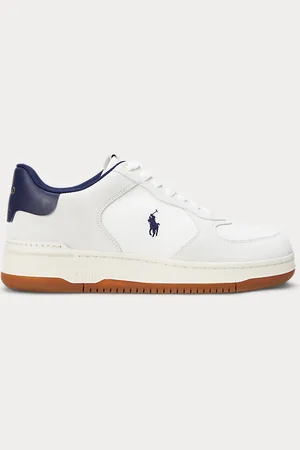 Ralph Lauren Baskets Masters Court à pans en daim