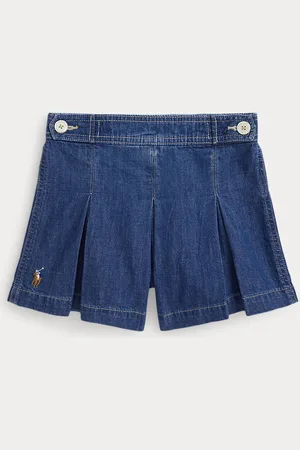 Ralph Lauren Short à pinces en denim indigo