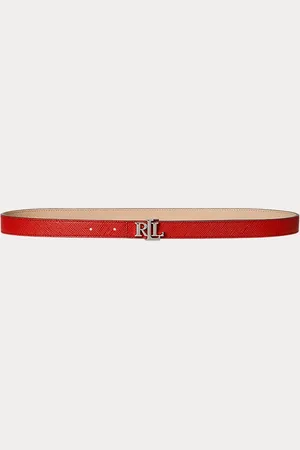 Ralph Lauren Ceinture fine réversible hachure croisée