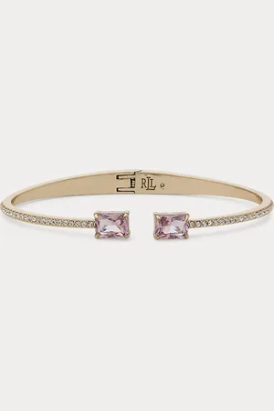 Ralph Lauren Bracelet manchette pavé en plaqué or
