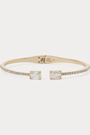 Ralph Lauren Bracelet manchette pavé en plaqué or