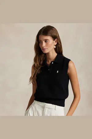 Ralph Lauren Pull Polo court sans manches en coton