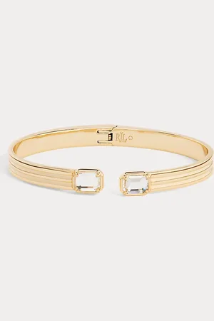 Ralph Lauren Bracelet manchette côtelé plaqué or