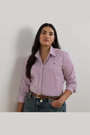 Ralph Lauren Grandes Tailles - Chemise rayée Classic Fit en popeline