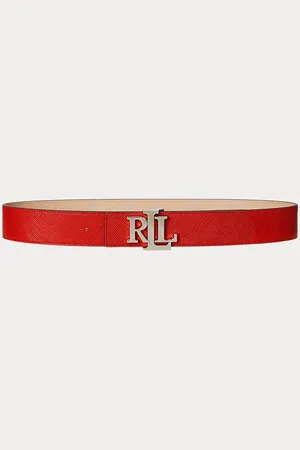 Ralph Lauren Ceinture large texturée réversible logo