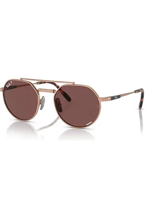 Ray-Ban Jack II Titanium Lunettes De Soleil Monture Verres Violet Polarisé 51-20