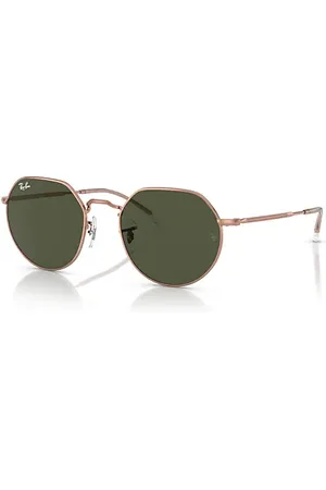 Ray-Ban Jack Rose Gold Lunettes De Soleil Monture Verres Vert 53-20