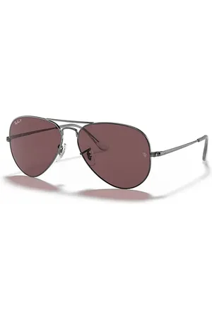 Ray-Ban Aviator Metal II Lunettes De Soleil Monture Verres Violet Polarisé 55-14