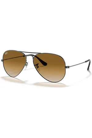 Ray-Ban Aviator Gradient Lunettes De Soleil Monture Verres Brun 55-14