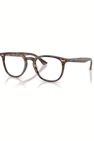 Ray-Ban Rb7159 Optics Monture Jaune/marron Fantaisie Transparent Verres Incolore Polarisé 52-20