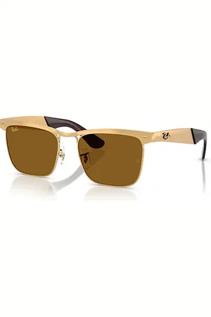 Ray-Ban Wayfarer Deluxe Lunettes De Soleil Monture Verres Brun 56-18