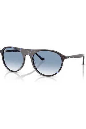 Ray-Ban Rb2215 Lunettes De Soleil Monture Havana Écaille De Tortue Bleue Verres Bleu 56-20