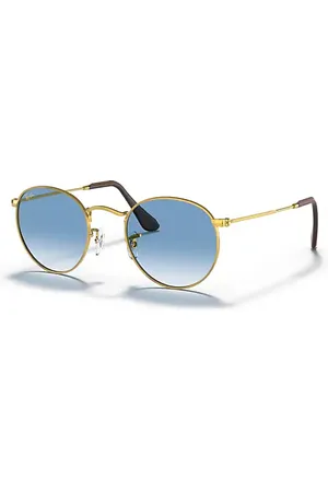 Ray-Ban Round Metal @collection Lunettes De Soleil Monture Verres Bleu 50-21