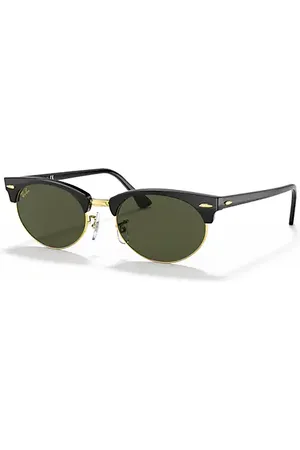 Ray-Ban Clubmaster Oval Legend Gold Lunettes De Soleil Monture Verres Vert 52-19