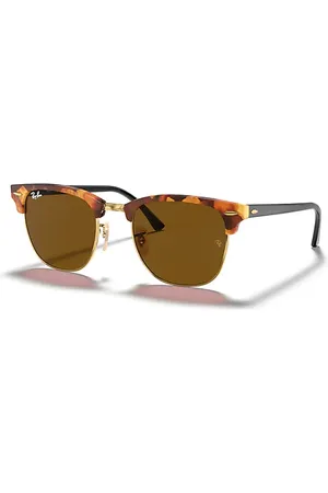 Ray-Ban Clubmaster Fleck Lunettes De Soleil Monture Verres Brun 49-21