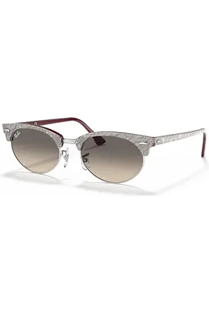 Ray-Ban Clubmaster Oval Lunettes De Soleil Monture Verres Gris 52-19