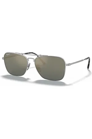 Ray-Ban Caravan Titanium Lunettes De Soleil Monture Verres Bleu Polarisé 58-15