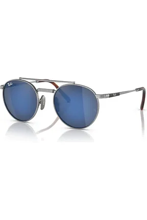 Ray-Ban Round II Titanium Lunettes De Soleil Monture Verres Gris 53-20