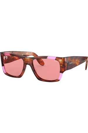 Ray-Ban Nomad Pink Fluo Lunettes De Soleil Monture Verres Rose 54-17