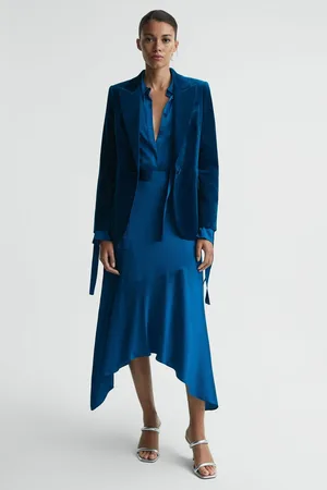 Reiss Lisa - Jupe mi-longue en satin martelé