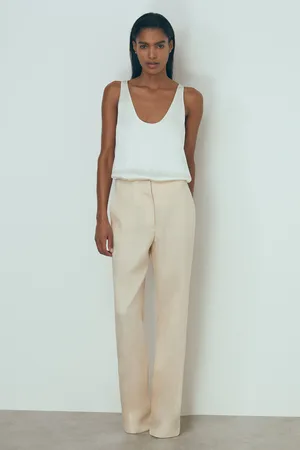 ATELIER Penelope - Pantalon de costume Italian texturé slim évasé