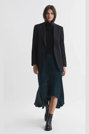 Reiss Inga - Jupe mi-longue taille haute en satin