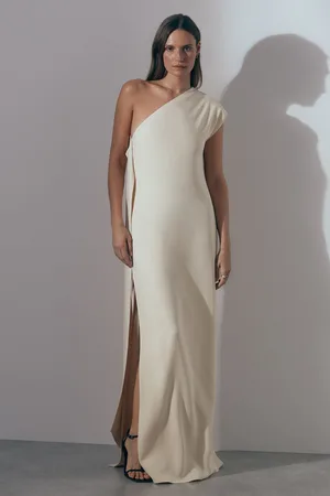 ATELIER Beatrice - One-Shoulder Drape Back Maxi Dress