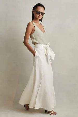 Reiss Abigail - Jupe longue taille haute en lin