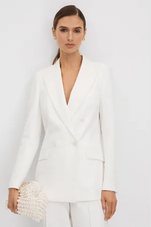 Reiss Sienna - Blazer de costume à double boutonnage en crêpe