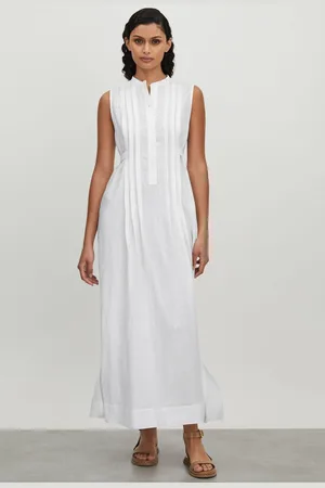 Bondi Born Lucca - Robe mi-longue en lin à ceinture