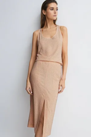 Reiss Brooklyn - Jupe mi-longue taille haute ornée