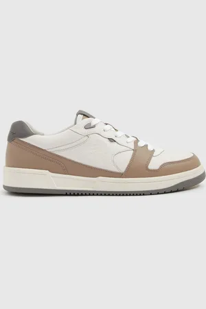 Reiss Astor - Perf Leather Lace Up Trainers