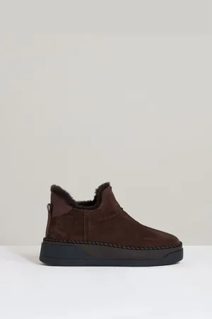 Reiss Sylvie - Shearling-Lined Suede Ankle Boots