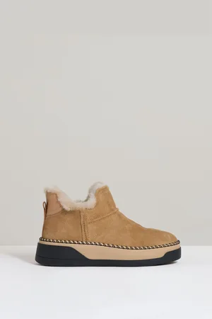 Reiss Sylvie - Shearling-Lined Suede Ankle Boots