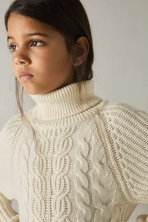 Reiss Mimi - : Wool-Blend Cabled Jumper Dress