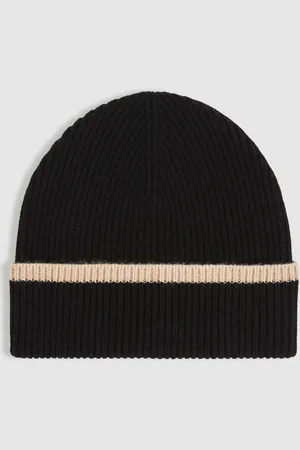 Reiss Hattie - Hattie Rib-Knit Tipped Beanie With Cashmere