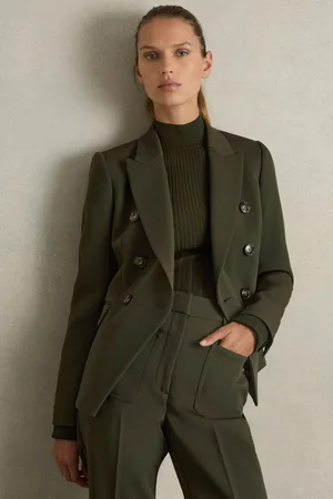 Reiss Priya - Twill Double-Breasted Blazer