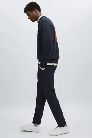 Les Deux Herringbone Tapered Drawstring Trousers - Herringbone Tapered Drawstring Trousers