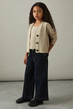 Reiss Mika - Metallic-Knit V-Neck Cardigan