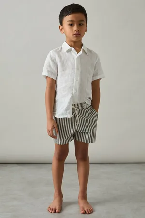 Reiss Bay - Short de bain rayé en seersucker