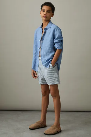 Reiss Bay - Short de bain rayé en seersucker