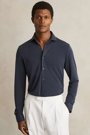 Reiss Bobby - Modal-Blend Cutaway-Collar Shirt Regular --Fit