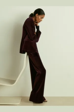 Reiss Yasmin - Cotton-Velvet Flared Trousers