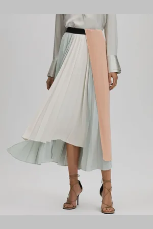 Reiss Maddie - Jupe mi-longue asym??trique pliss??e