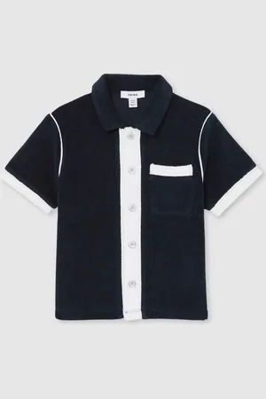 Reiss Micah - Micah Velour Colour-Block Shirt